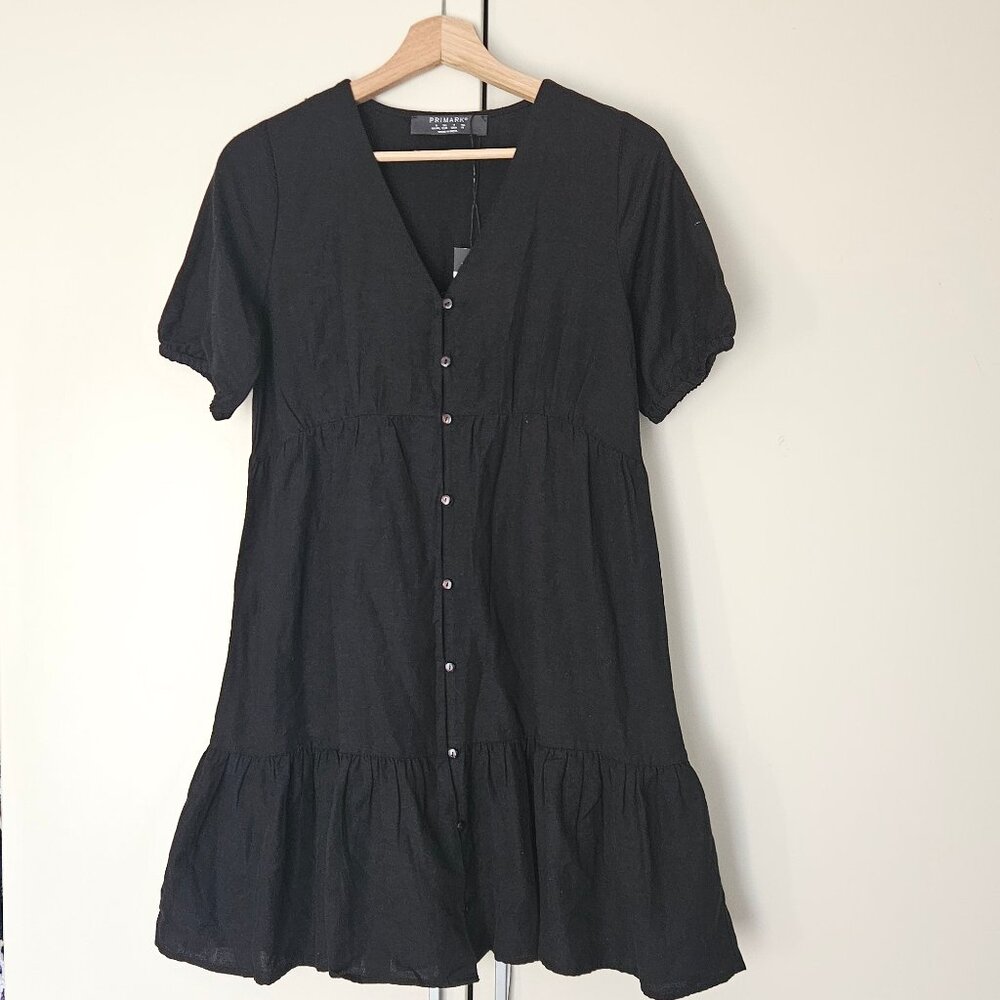 Primark Button-Front Tiered Midi Dress